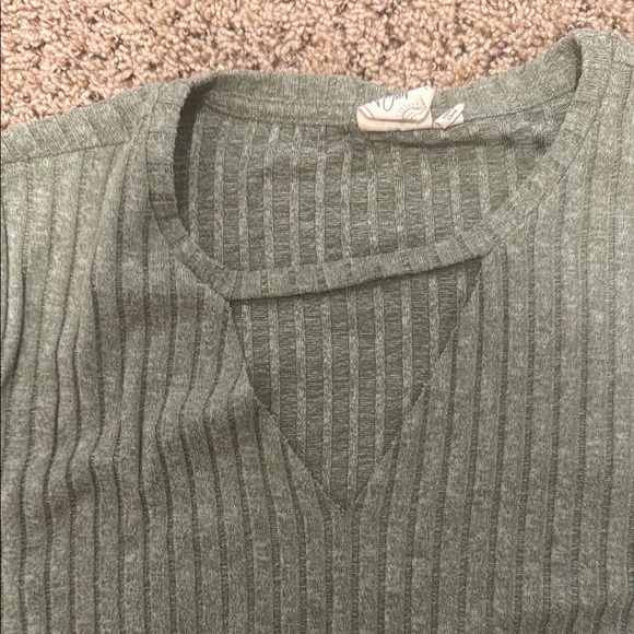 White Crow Green Ribbed Sweater - Picture 4 of 4